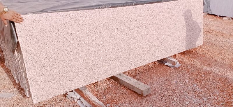 Rectangular Polished Rosy Pink Granite Slab, for Flooring, Pattern : Doted