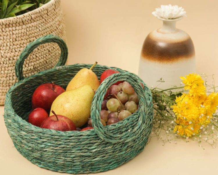 Sabai Grass Table Basket, for Home Decor, Style : Antique