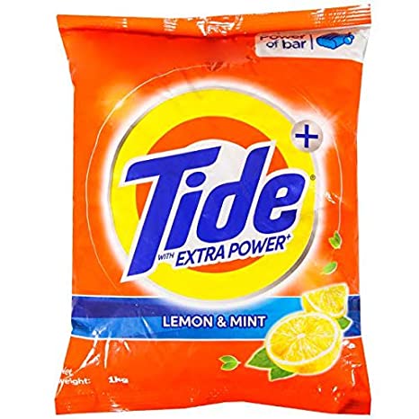 Lemon & Mint Tide Detergent Powder, for Washing Clothes, Packaging Type : Plastic Packet