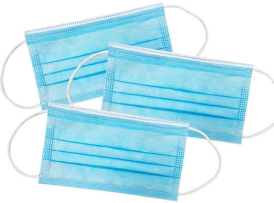 Non Woven PVC 3 Ply Face Mask, for Clinical, Hospital, Laboratory, Rope material : Cotton