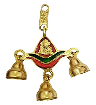 SHANAYA CREATIONS Round Non Polished Brass Bell Toran, for Gifting, Home, Temple, Style : Antique, Classical