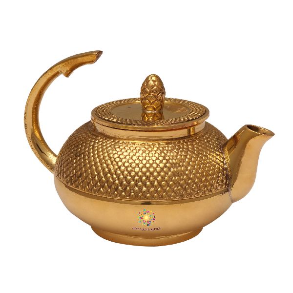 Gold Embossed Brass Teapot Manufacturer Supplier from Moradabad India