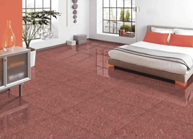 Square Non Polished Creamic double charged vitrified tiles, for Flooring, Roofing, Pattern : Plain
