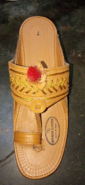 Rubber Leather Traditional Kolhapuri Slippers, for Casual Wear, Style ...