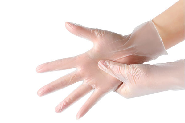 Stretch Vinyl Examination Gloves, for Hospital, Laboratory, Size : Standard