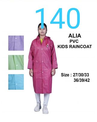 Plain Alia Girls PVC Raincoat, Feature : Anti Wrinkle, Comfortable, Waterproof