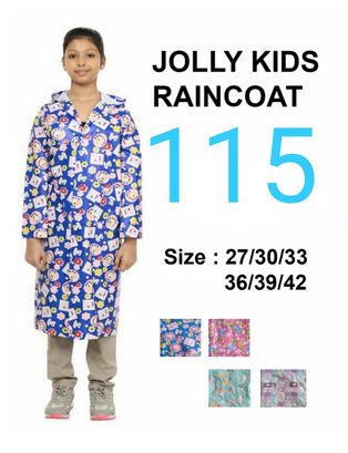 Printed Jolly Girls PVC Raincoat, Sleeve Type : Full Sleeve