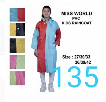 Miss World Girls PVC Raincoat