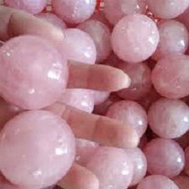 Polished Rose Quartz Sphere Balls, Color : Pink