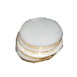 Round White Agate Slice, for Home, Gifting, Functional, Style : Coaster