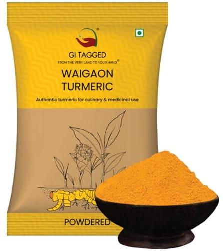 GiTAGGED Waigaon Turmeric (Powder)-100 gms, Certification : FSSAI Certified, ISO 9001:2015