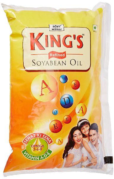 Kings Refined Soyabean Oil, for Cooking, Form : Liquid