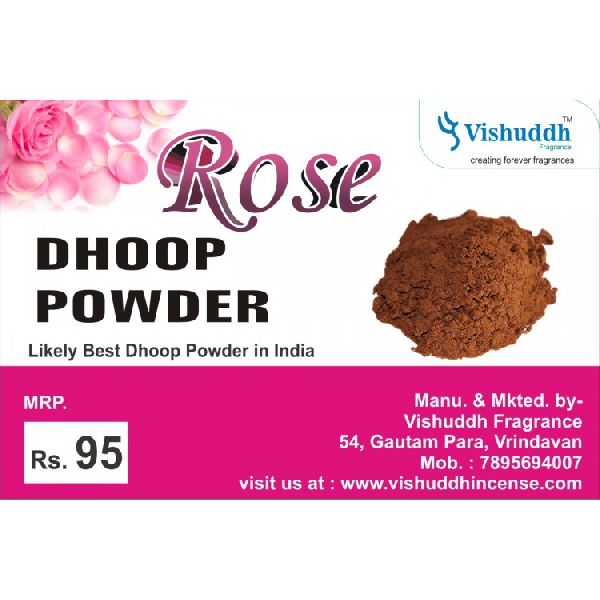 Rose Dhoop Powder, for Spiritual Use, Packaging Type : Paper Box