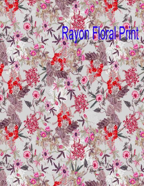 D'Waz Rayon floral print 120GSM, Size : free