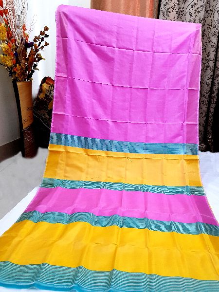 Zari Pad Handloom Silk Saree, Color : Multicolor