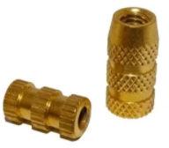 Polished Brass Threaded Inserts, Shape : Round
