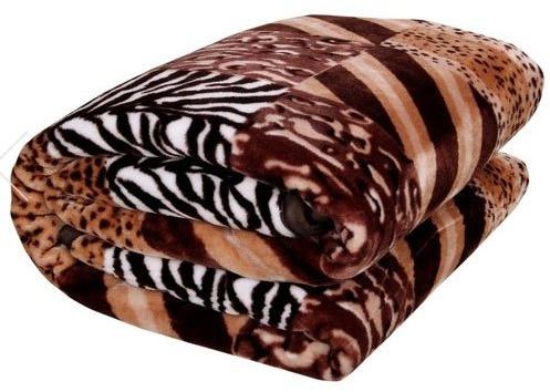 Multicolor Mink Blanket, for Double Bed, Pattern : Printed