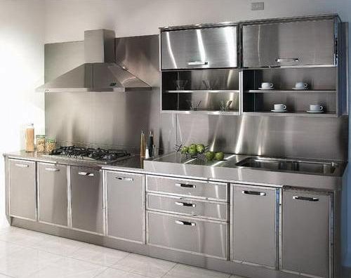 Stainless Steel Modular Kitchen, for Home, Hotel, Restaurent, Pattern : Morden