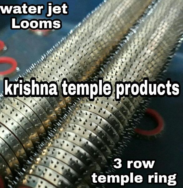 3 row temple rings for water jet looms