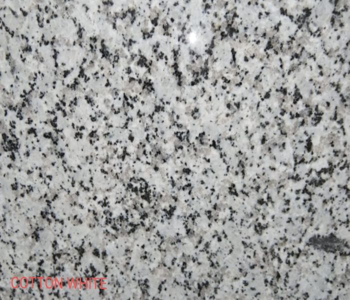 Cotton White Granite Slab