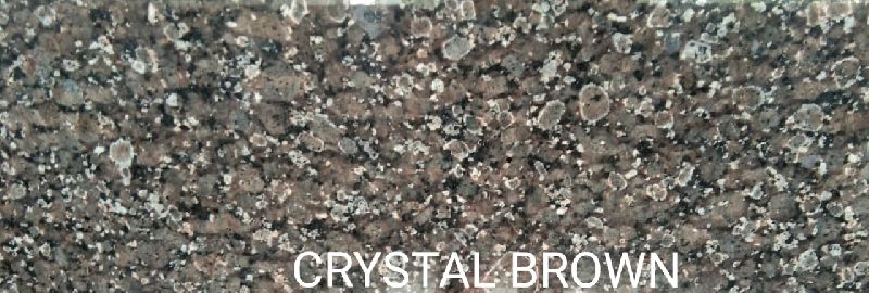 Polished Crystal Brown Granite Slab, Size : Regular
