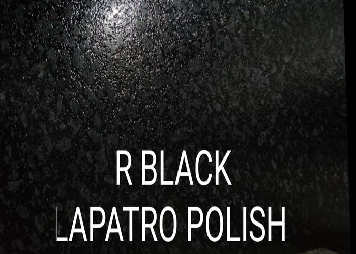 R Black Lapatro Polish Granite Slab
