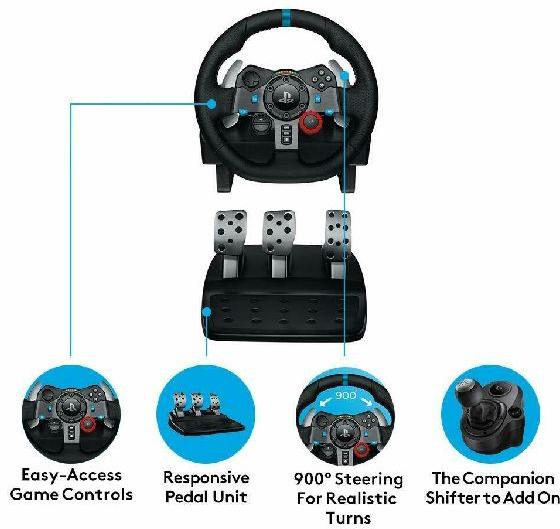 Logitech Driving Force G29 Steering Wheel Of Racing For PS4, PS3 And Pc. Tech