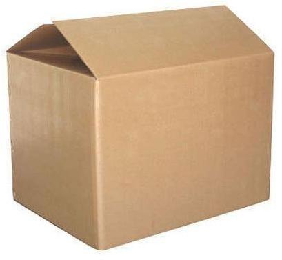 Plain Laminated Corrugated Boxes, Color : Brown