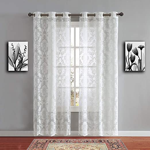 Plain Crochet Lace Curtains, Technics : Machine Made