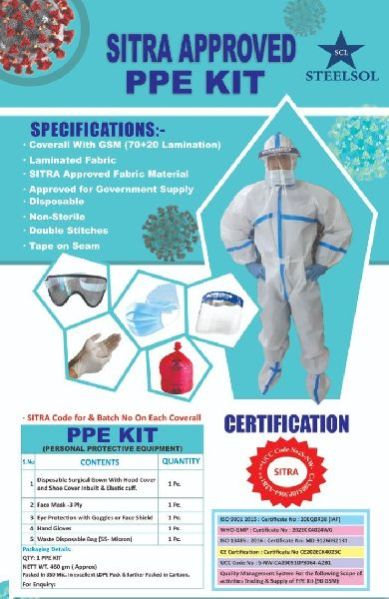 PPE Kit Covid 19 Disposables Equipment Hospitals