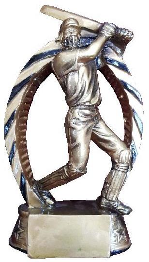 GA Plain T3 Batsman Trophy, Color : Silver