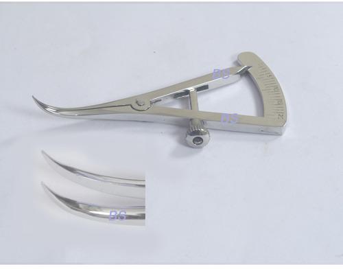 Curved Castroviejo Caliper, for Surgery, Color : Grey