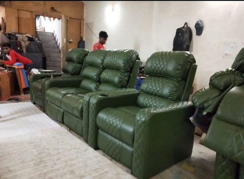 Polished Leather Recliner Sofa Set, for Home, Hotels, Offices, Feature : Accurate Dimension