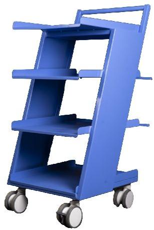 Rectangular Polished Aluminium Instrument Trolley, Color : Blue