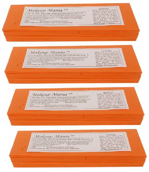 Non Woven Orange Plain Waxing Strips, for Hair Removal Use, Parlour, Personal, Salon, Feature : Disposable