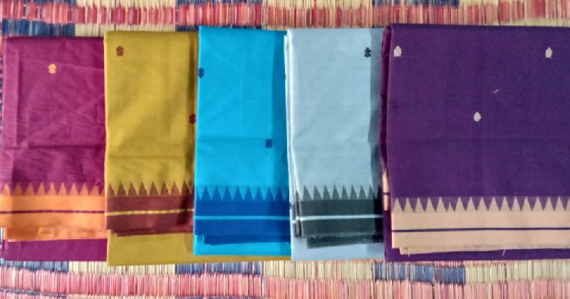 Pure Cotton Saree - Type 1, Occasion : Casual Wear, Festival Wear, Party Wear