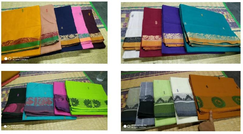Pure Cotton Sarees - Type 4, Packaging Type : Box