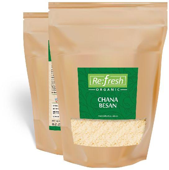 Refresh Organic Chana Besan, for Cooking, Packaging Size : 500gm