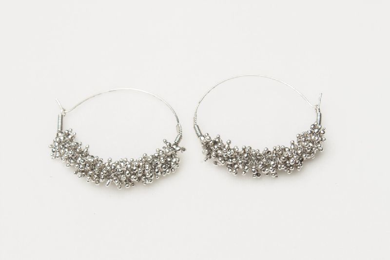 Silver Coated Aluminium Fancy Oxidized Earring, Gender : Female
