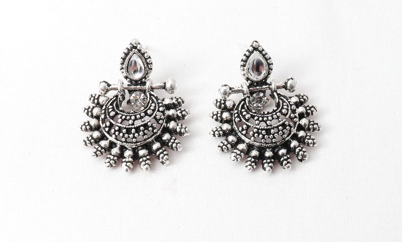 Aluminium Polished Oxidized CZ Fancy Earring, Feature : Alluring Look, Corrosion Proof, Fine Finishing