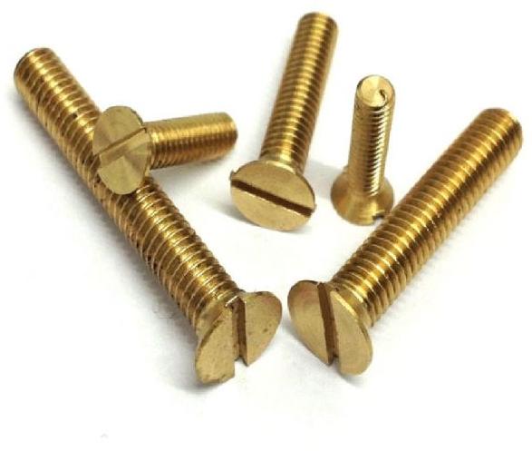 Brass CSK Slotted Machine Screws, Size : Standard