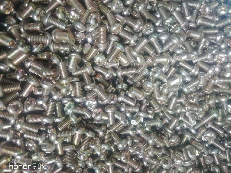 Mild Steel Pan Combination Screws, Color : Grey