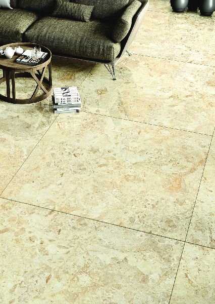 Rectangular 1200x1200 Breccia Porcelain Slab Tiles, Color : Creamy