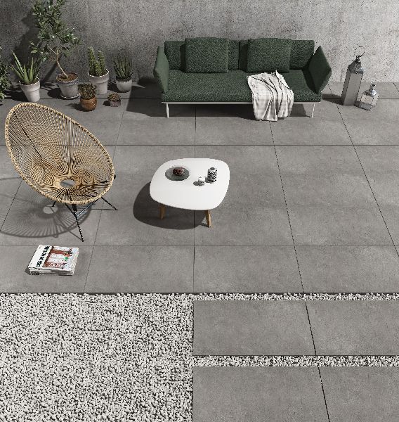 Rectangular 600x900mm Aosta Grey Outdoor Porcelain Tile