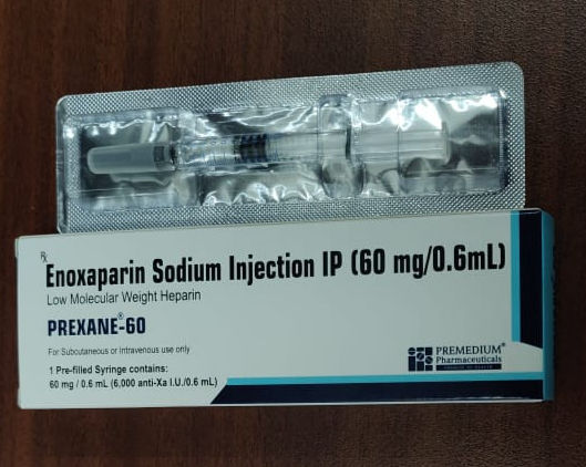 Enoxaparin Sodium 60mg/0.6ml Injection, Medicine Type : Allopathic