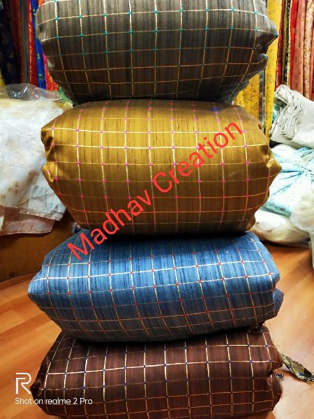 Checkered Banarasi Fabric, Width : 56 Inch