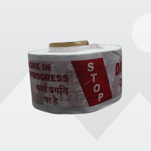 PVC Barricading Tape, Packaging Type : Roll, Color : White