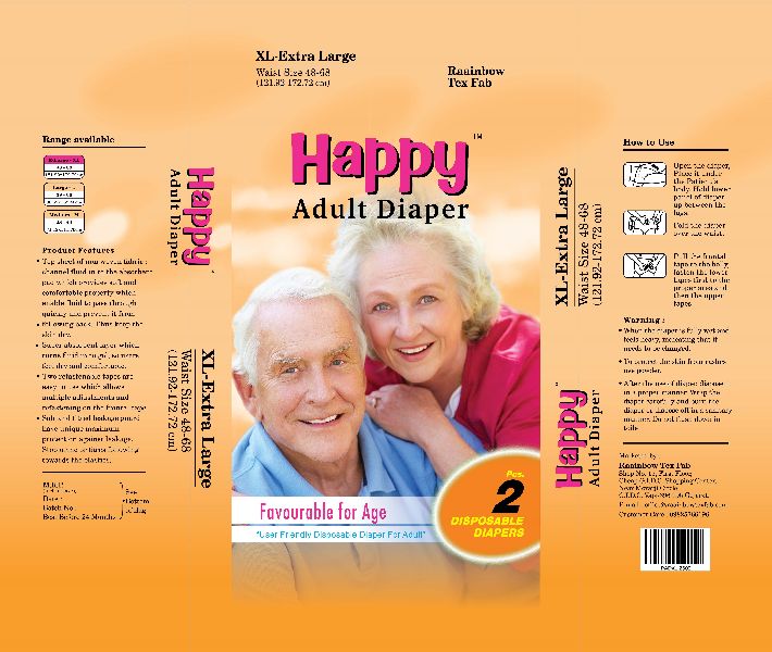Happy Disposable Adult Diapers -XL2, Age Group : Elderly