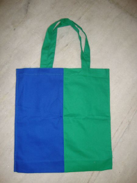 TWO COLOUR DYED COTTON BAG, for College, Office, School, Size : Multisizes