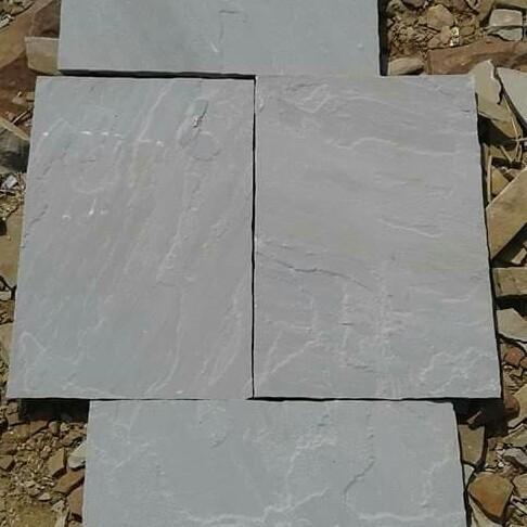 Polished Kandla Grey Sandstone slab, for Flooring, Kitchen, Feature : Elegant Design, Good Quality